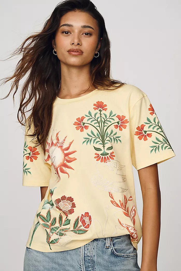 Botanical floral tee reference