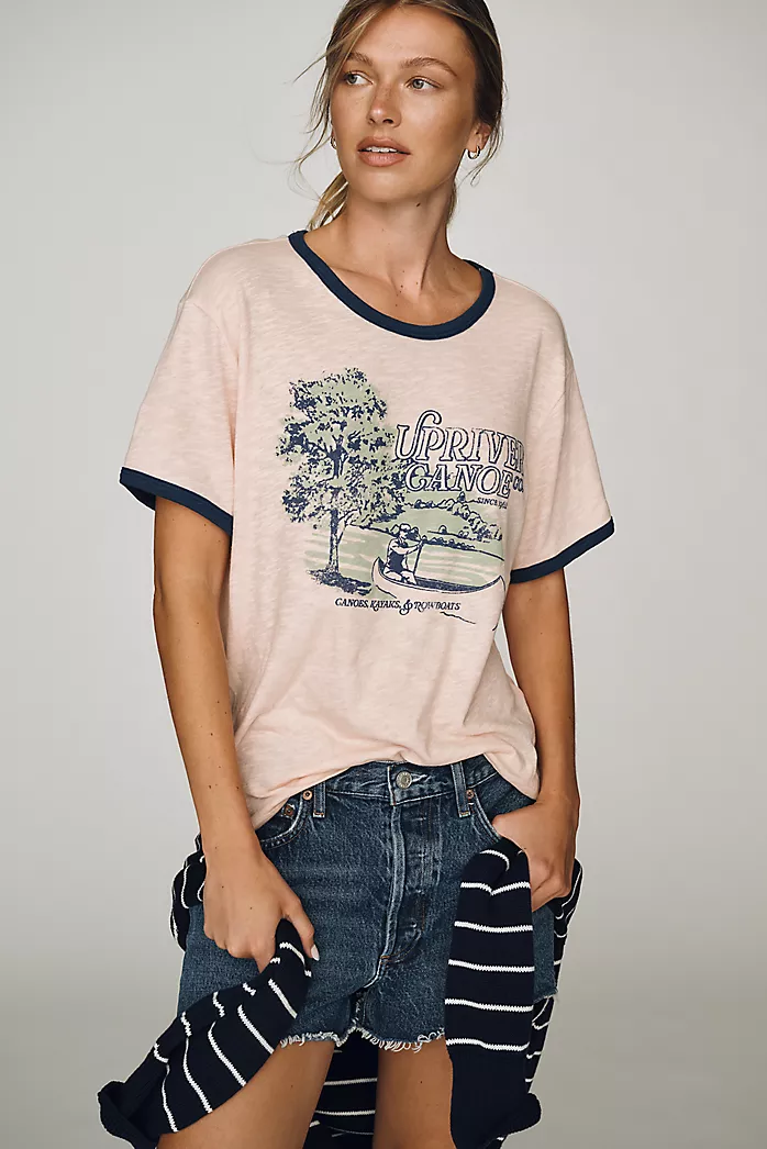 Pilcro Cotton Heritage Ringer Tee